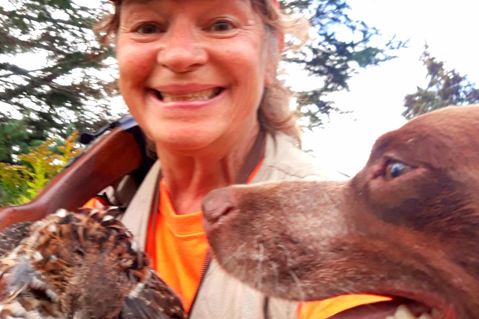 jyncks with kelly and bird after a hunt 