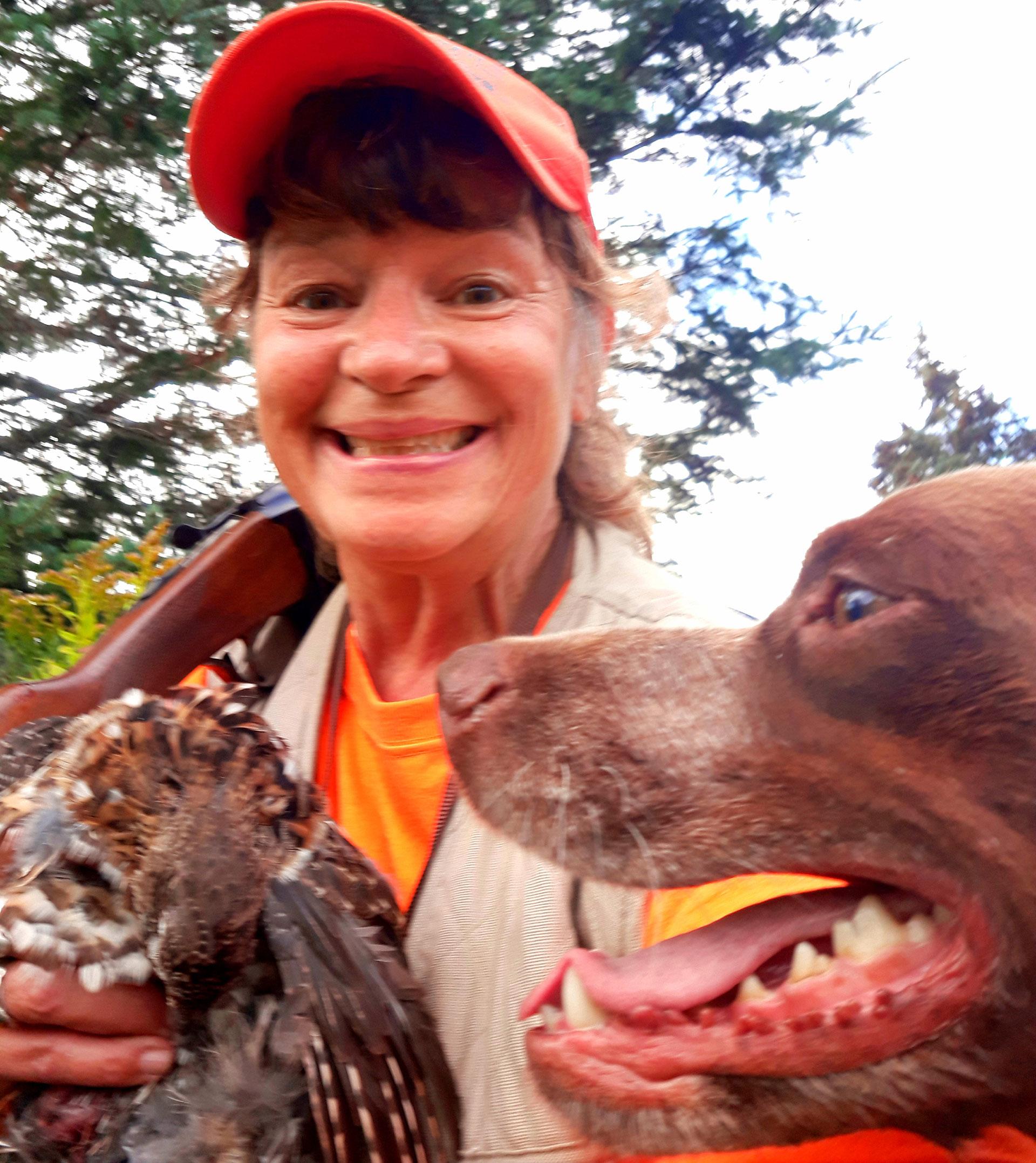 jyncks with kelly and bird after a hunt 